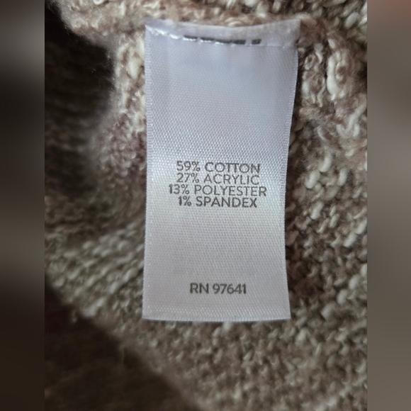 J.Jill Pure Jill Elegant V-Neck Tunic Sweater - Taupe Minimalist ~ Medium - Picture 5 of 5